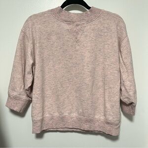 JW Anderson x Uniqlo Pink Crewneck Quarter Sleeve Sweater MEDIUM